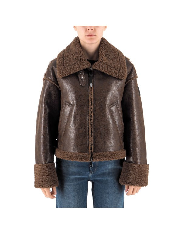 Giacca In Shearling Tabacco