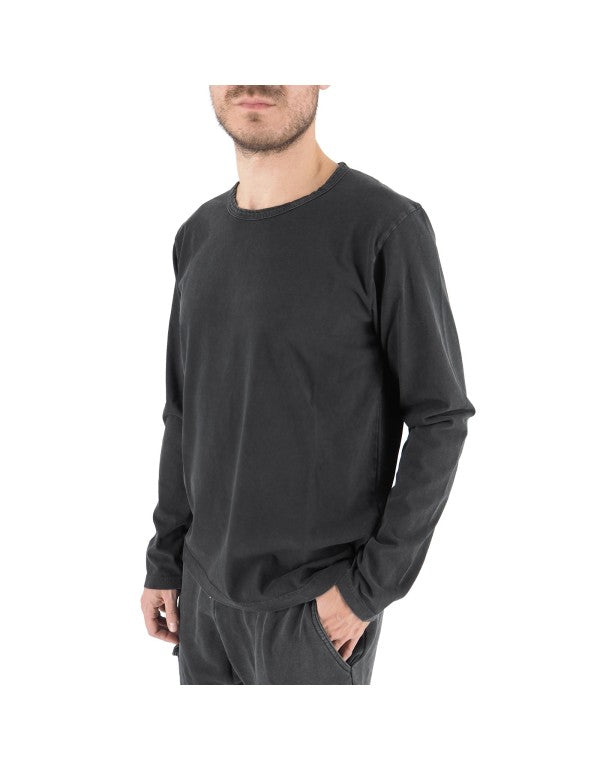 T-Shirt A Manica Lunga Super Marble Destroyed