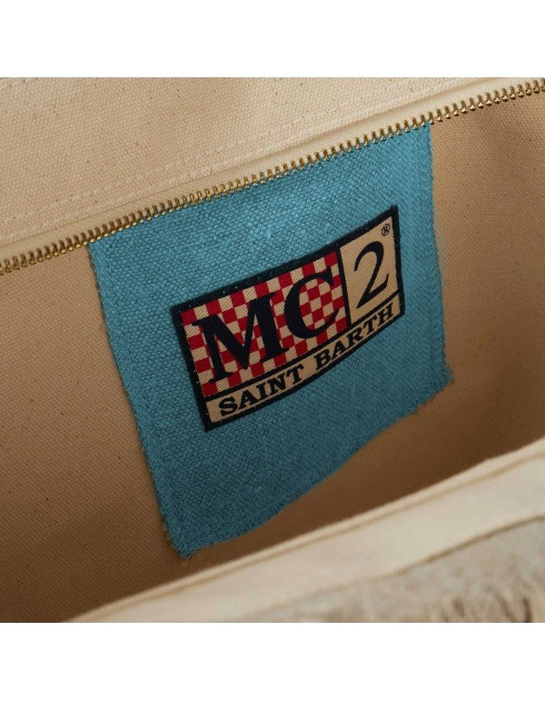 Light Blue Linen Vanity Bag