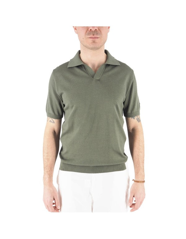 Polo In Maglia 100% Cotone Alassio Militare