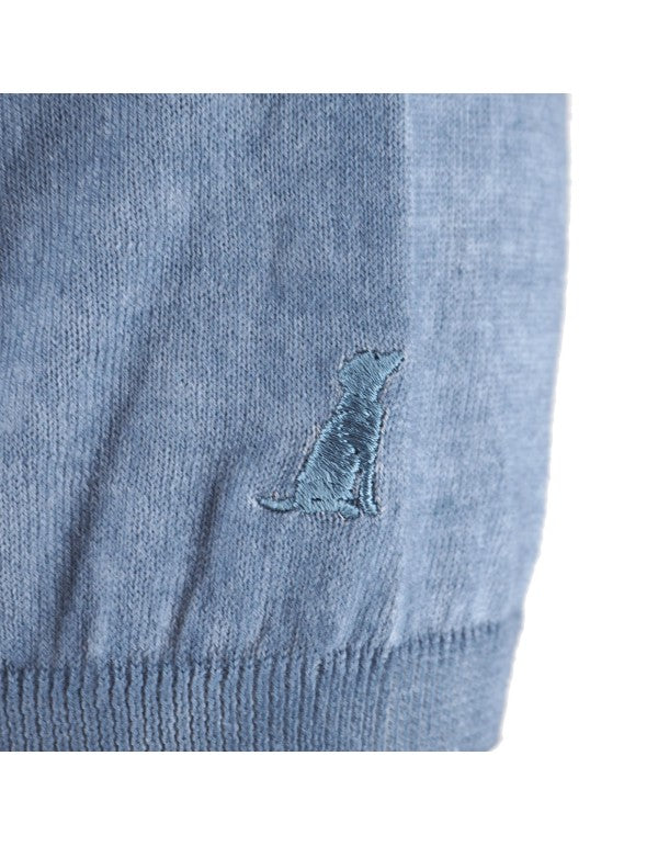 T-Shirt In Filo 100% Cotone Monterosso Avio