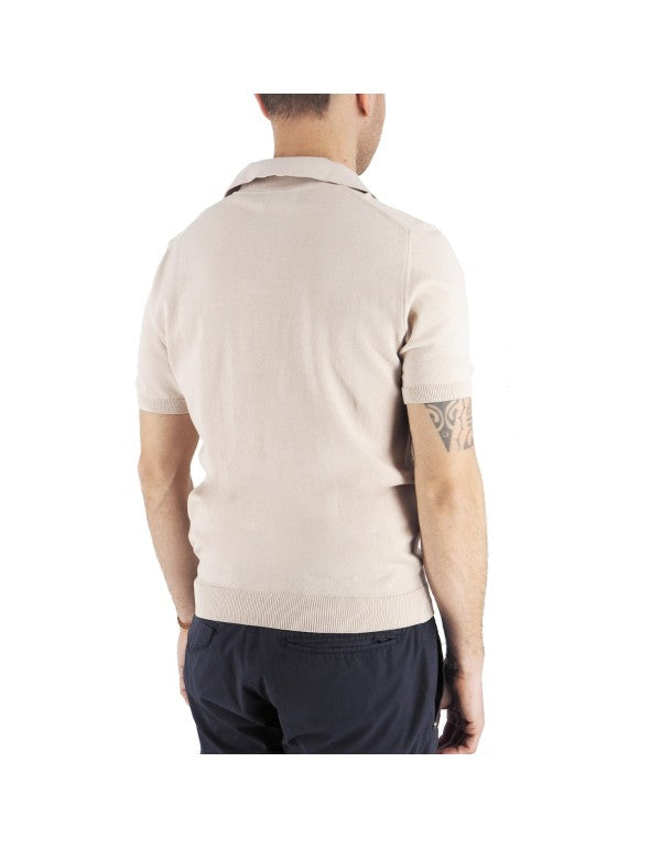 Polo In Maglia 100% Cotone Alassio Sabbia