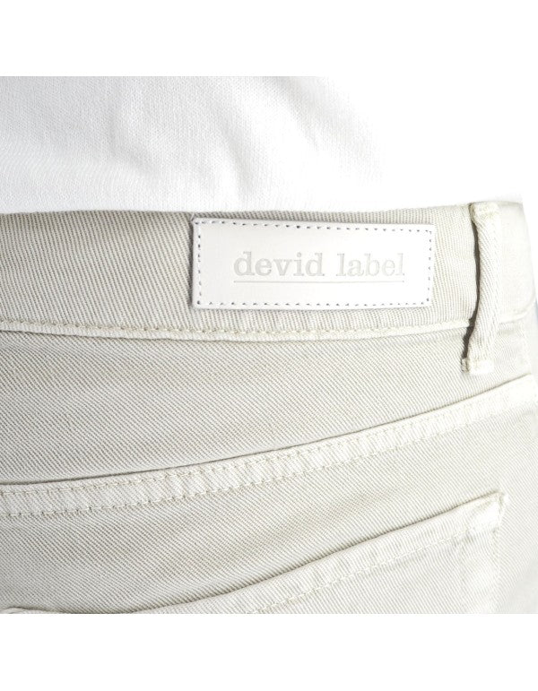 Pantalone In Bull Di Cotone Calce