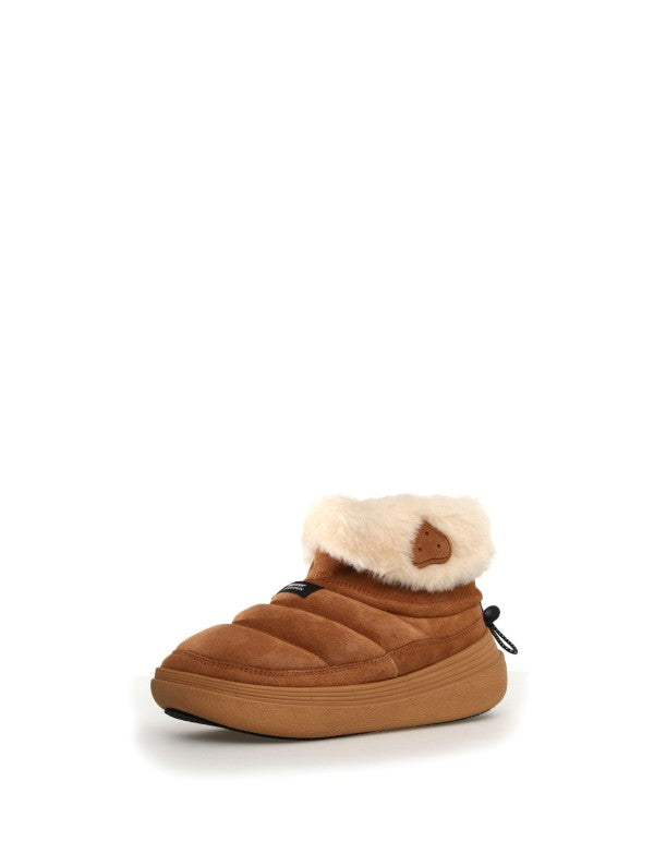 Fami Leather and Shearling Ankle Boot