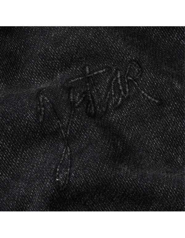 Felpa Washed A Line Script Sw Wmn Dk Black Smokey Gd