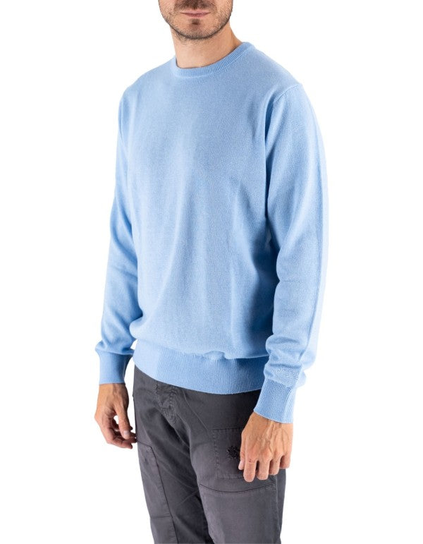 Maglia Regent Merino Cashmere Celeste