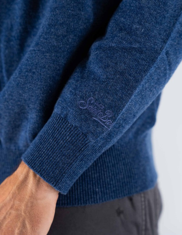 Maglia Regent Merino Cashmere Blu Denim
