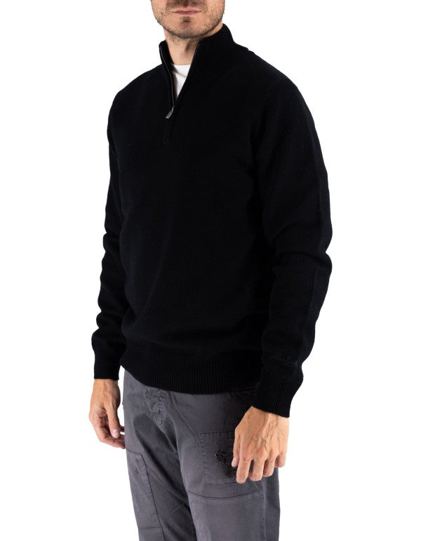 Maglia Jermyn Lambswool Zip Black