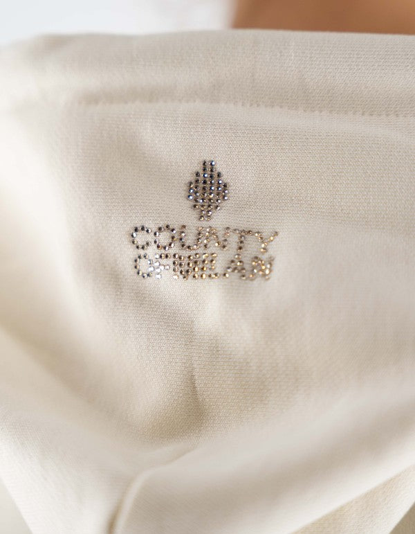 Felpa Con Cappuccio Latte Glitter