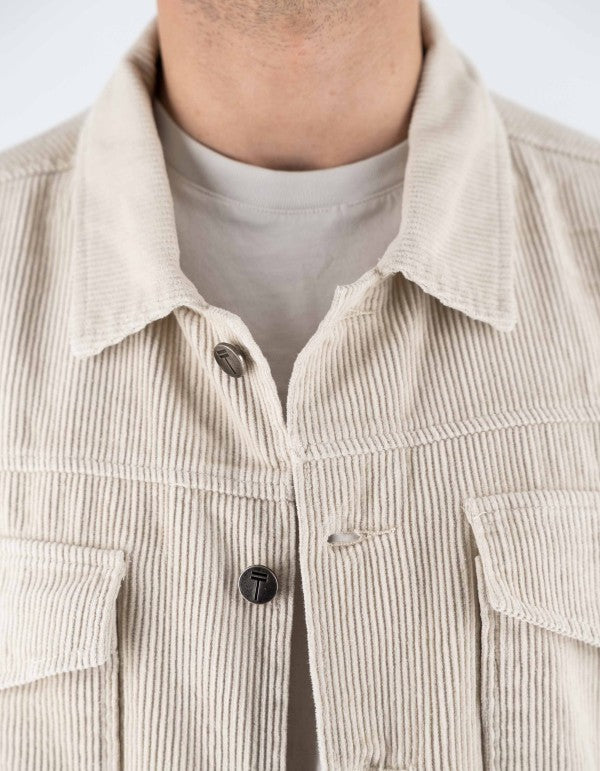 Overshirt In Velluto Cream