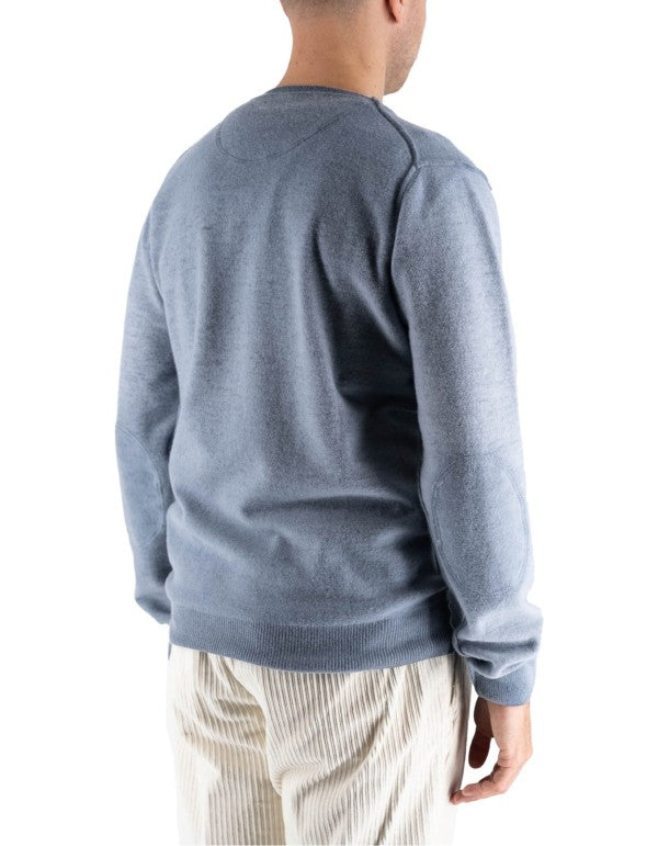 Reversible Printed Crew Neck Sweater