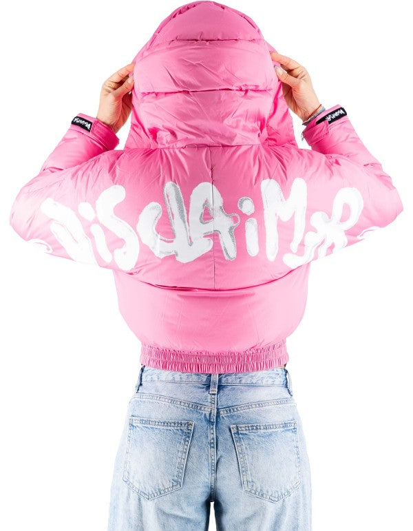 Piumino Donna Rosa Bubble Glitter