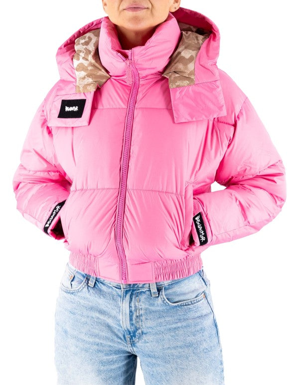 Piumino Donna Rosa Bubble Glitter