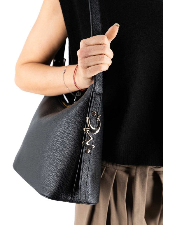 Hobo Bag Mg Lettering Black