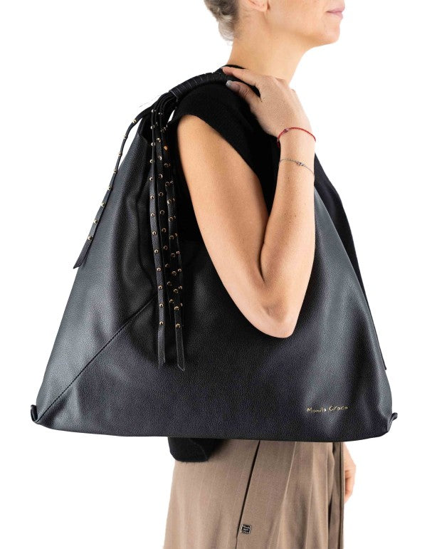 Black Fringe Sac Bag