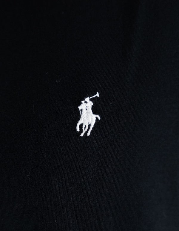 T-shirt Uomo Ralph Lauren Nera Manica Corta con Logo Ricamato Bianco