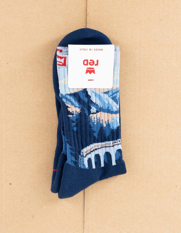 Calza Uomo Crew Sporty Mountain Blu Notte