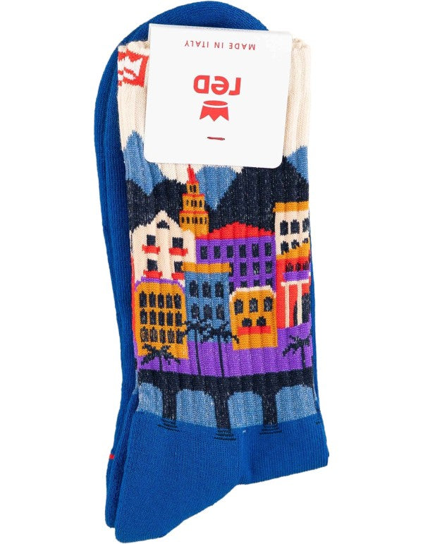 Calza Uomo Crew Sporty City Genziana