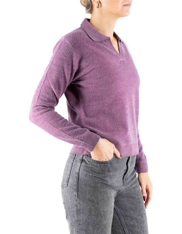 Purple Inari Knit Polo