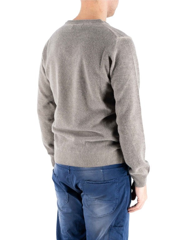 Maglia Helsinki Scollo A V Tortora