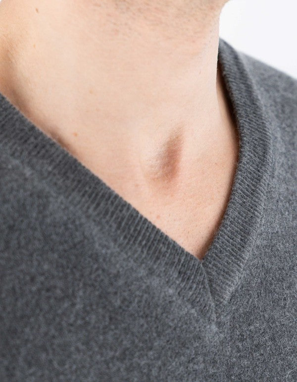 Maglia Helsinki Scollo A V Grigio