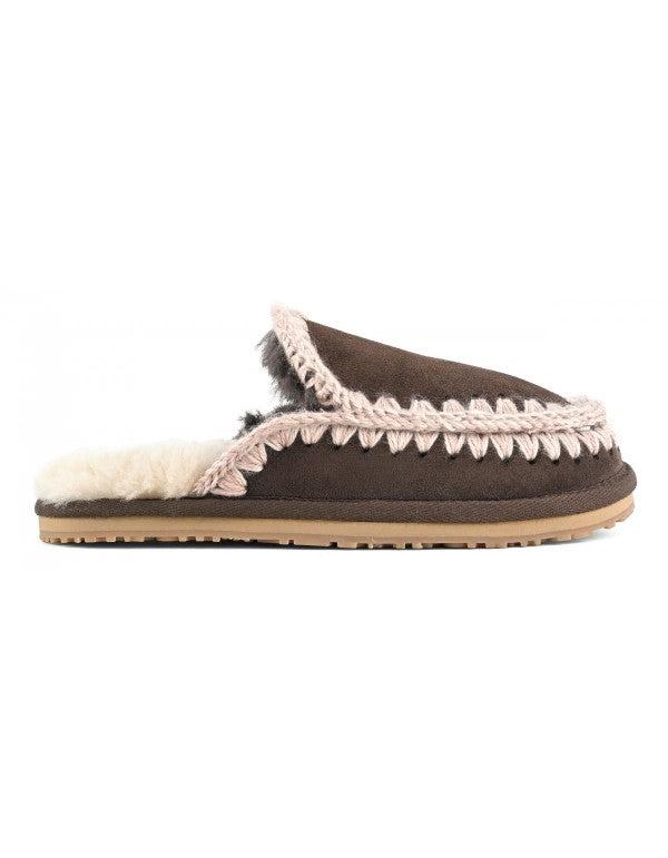 Slipper Full Eskimo Stitch Mocha