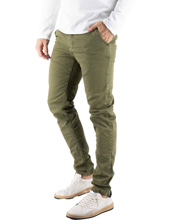 Pantalone Mirtos Skinny Verde Army