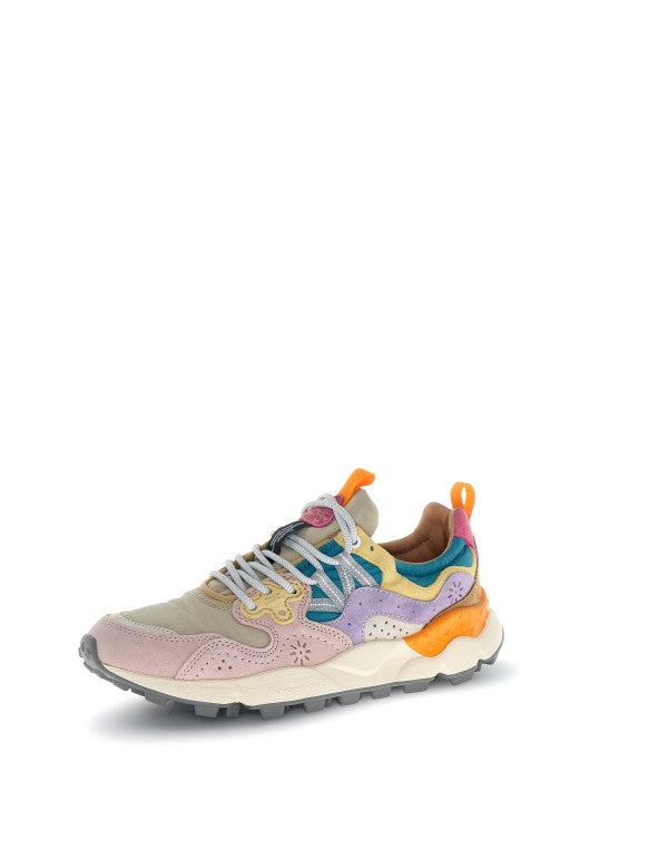 Yamano 3 Woman Suede/nylon Sneaker Light Pink-lilac-petrol Pink