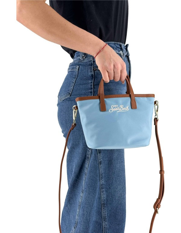 City Bag Mini Nylon Handbag Blue 3118 Emb