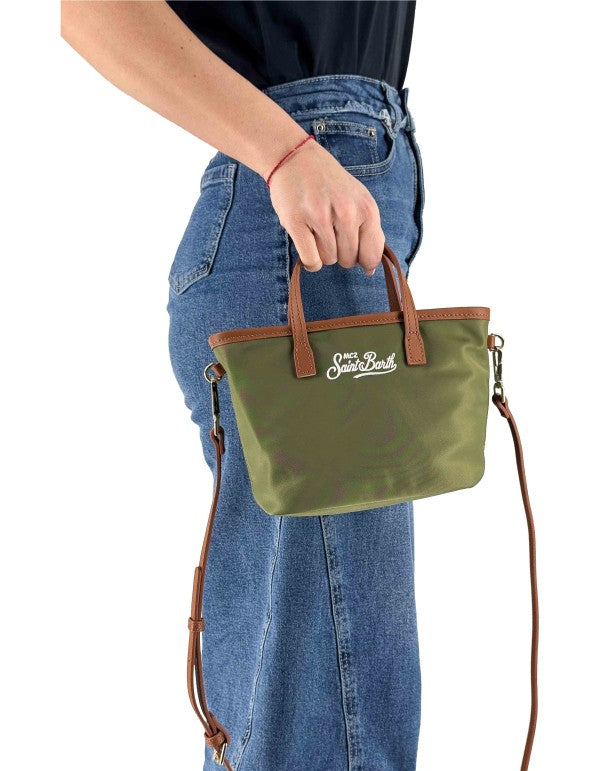 City Bag Mini Nylon Green Handbag 5218 Emb