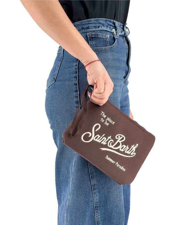 Aline Piquet Brown Clutch Bag 18 Emb