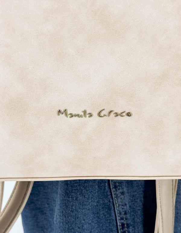 Ivory Fringe Backpack/Bag Ma148