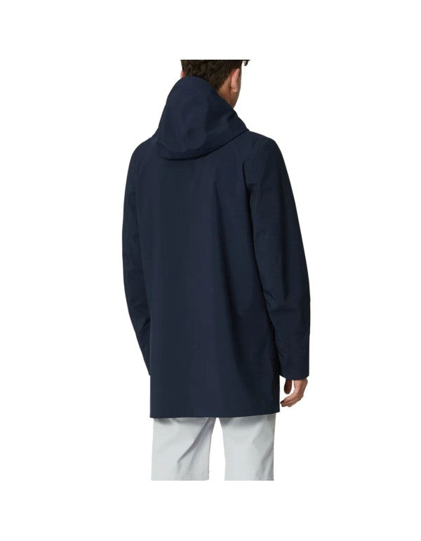 Tommy Bonded Jersey Blue Depth Trench Coat