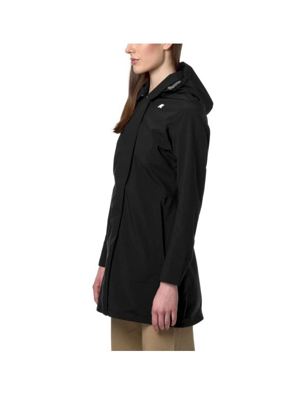 Mathy Bonded Jersey Trench Coat Black Pure
