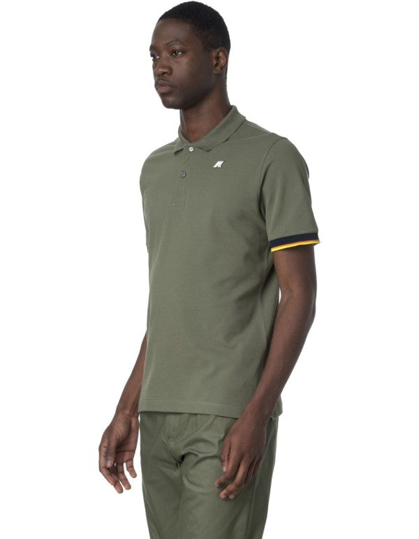 Polo Vincent Pique Green Lichen