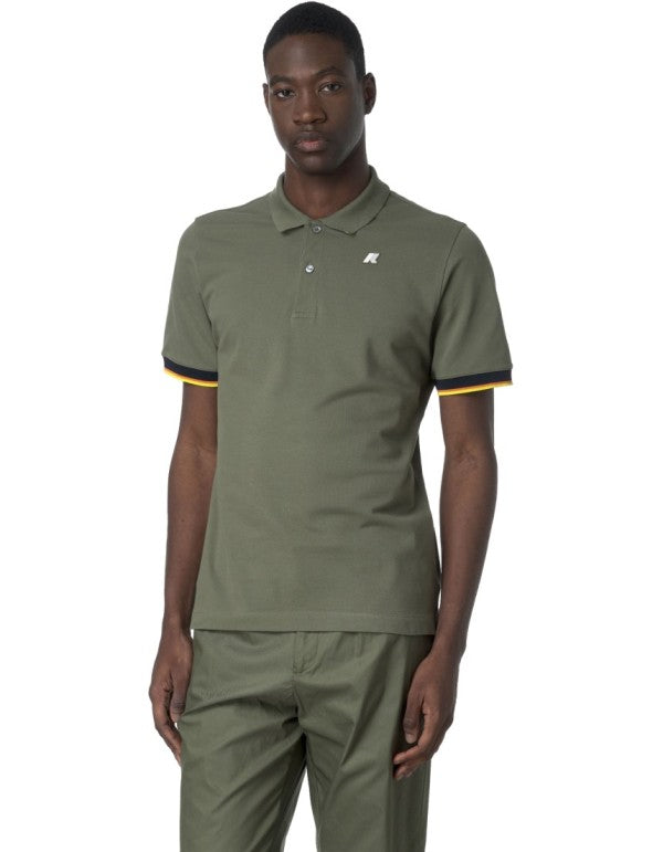Polo Vincent Pique Green Lichen