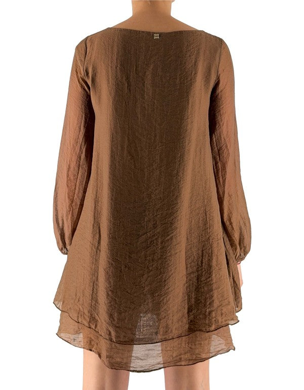 Cocoa Double Ruffle Dress Ma143