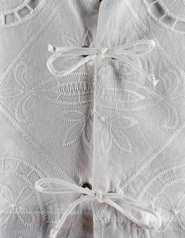 White Embroidered "Ostuni" Vest