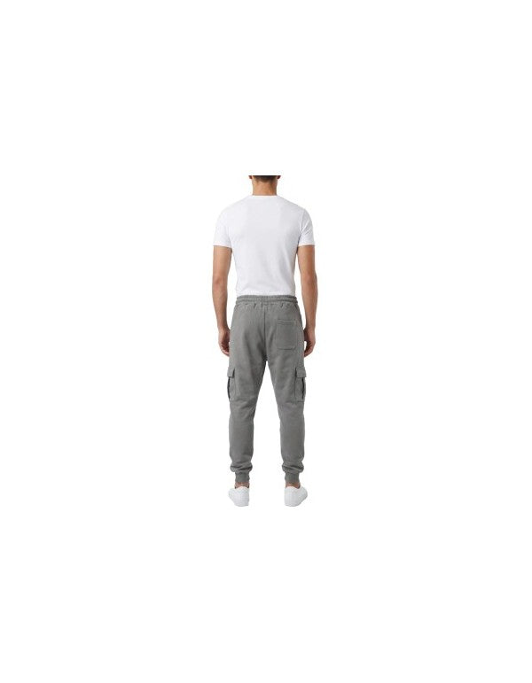 Pantalone In Felpa Cargo Regular Fit Ghiaccio