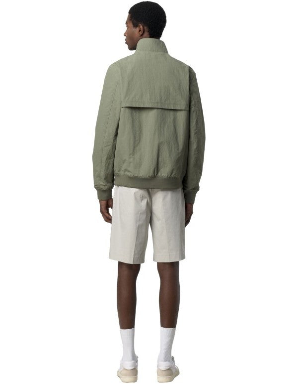 Arsene Cotton Double Jacket Green Lichen - Blue Insignia