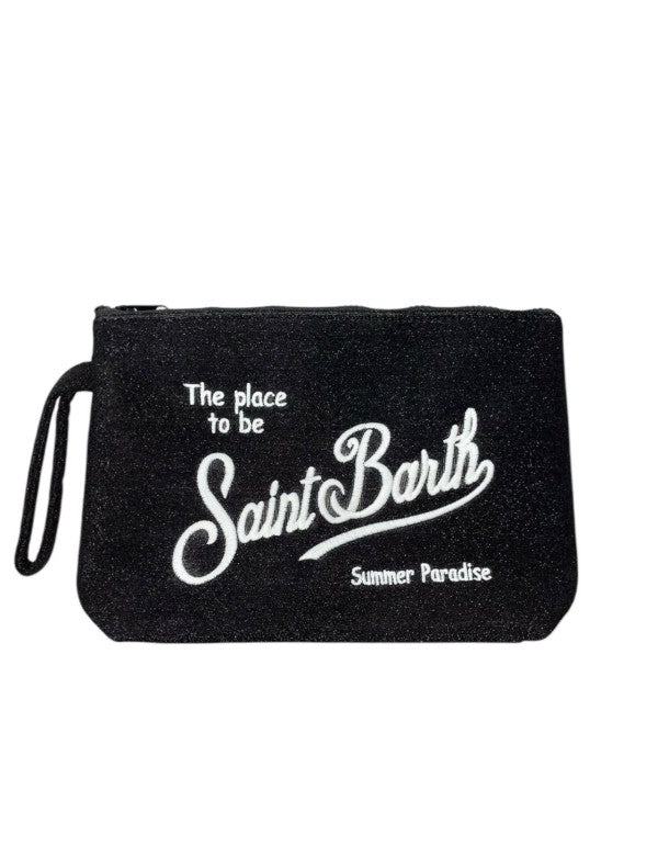 Pochette Aline Large Lurex Nero 00ar Emb